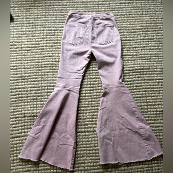 Free People just float on flare blush pink pants - Picture 3 of 3